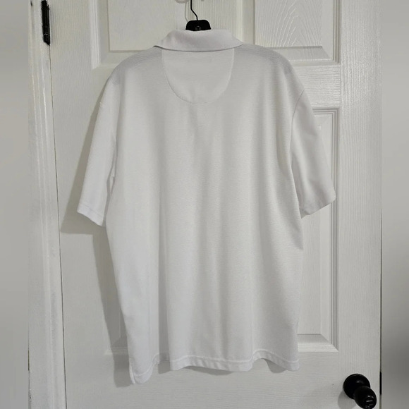 Cubavera White Polo Shirt Men's Size XL Short Sleeve Office Golf Relax - Picture 3 of 13